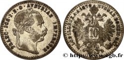 AUTRICHE 10 Kreuzer Empereur François-Joseph Ier tête laurée / aigle bicéphale 1870 Vienne