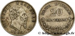 ITALIEN 20 Centesimi Victor Emmanuel II 1863 Milan fVZ 