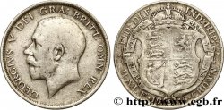 ROYAUME-UNI 1/2 Crown Georges V / blason 1915 Londres