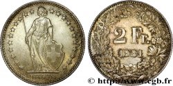 SWITZERLAND 2 Francs Helvetia 1931 Berne - B