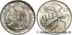 SAINT-MARIN 10 Lire 3 tours / abeille 1974 