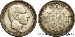 PHILIPPINES 20 Centimos de Peso Alphonse XII 1884 Manille