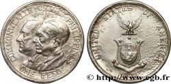 PHILIPPINES 1 Peso création du Commonwealth Roosevelt-Quezon 1936 