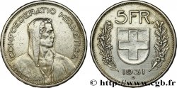 SUIZA 5 Francs Berger des alpes 1931 Berne - B