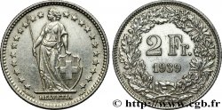 SUISSE 2 Francs Helvetia 1939 Berne - B