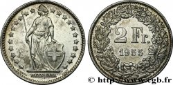 SUIZA 2 Francs Helvetia 1955 Berne