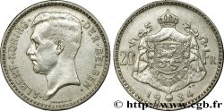 BELGIEN 20 Francs Albert Ier légende Flamande position A 1934 