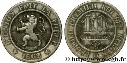 BELGIUM 10 Centimes lion 1862 