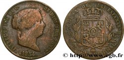 SPAIN 25 Centimos de Real (Cuartillo) Isabelle II 1854 Ségovie