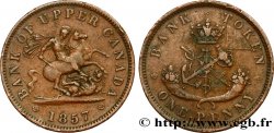 CANADá 1 Penny token Bank of Upper Canada 1857 Heaton