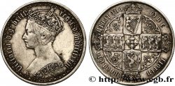 ROYAUME-UNI 1 Florin Victoria style gothique 1853 Londres TB+/TTB 