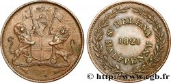 ST HELENA 1/2 Penny 1821 