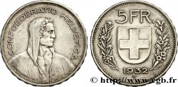 SUISSE 5 Francs Berger des alpes 1932 Berne