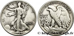 ÉTATS-UNIS D AMÉRIQUE 1/2 Dollar Walking Liberty 1943 Philadelphie TB+ 