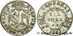 SCHWEIZ - REPUBLIK GENF 6 Sols - PB 1791 Genève SS 