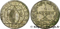 SUISSE - CANTON DE LUCERNE 1 Batzen - X Rappen 1809  TTB 