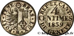 SCHWEIZ - REPUBLIK GENF 4 Centimes 1839 