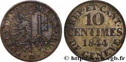SWITZERLAND - REPUBLIC OF GENEVA 10 Centimes 1844 