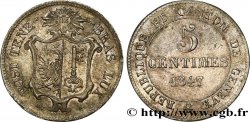 SVIZZERA - REPUBBLICA DE GINEVRA 5 Centimes 1847 