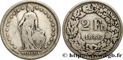 SVIZZERA  2 Francs Helvetia 1886 Berne