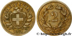 SWITZERLAND 2 Centimes (Rappen) croix suisse 1851 Paris