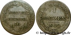 SWITZERLAND - HELVETIC REPUBLIC 1 Batzen (10 Rappen) République Helvétique 1800 Berne