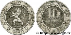 BELGIUM 10 Centimes lion 1862 