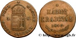 HUNGARY 3 Krajczar monnayage de la guerre d’indépendance 1849 Nagybanya