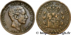 SPAIN 10 Centimos Alphonse XII 1878 Oeschger Mesdach & CO