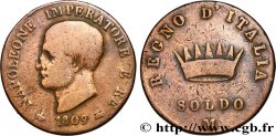 ITALY - KINGDOM OF ITALY - NAPOLEON I 1 Soldo 1809 Milan