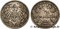 DEUTSCHLAND 1/2 Mark Empire aigle impérial 1915 Stuttgart