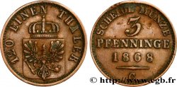 ALEMANIA - PRUSIA 3 Pfenninge 1868 Francfort - C