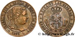 SPAIN 1/2 Centimo de Escudo Isabelle II 1866 Barcelone