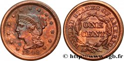 UNITED STATES OF AMERICA 1 Cent Liberté “Braided Hair” 1848 Philadelphie AU/AU 