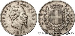 ITALIE 5 Lire Victor Emmanuel II 1874 Milan