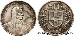 SUISSE 5 Francs Helvetia buste 1926 Berne - B
