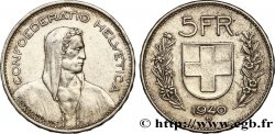 SUIZA 5 Francs Berger des alpes 1940 Berne