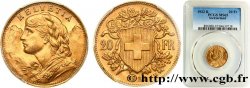 SWITZERLAND 20 Francs  Vreneli   1922 Berne