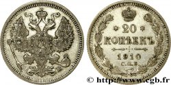 RUSSLAND 20 Kopecks aigle bicéphale 1910 Saint-Petersbourg