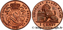 BELGIUM 1 Centime lion monogramme de Léopold II légende en flamand 1907 