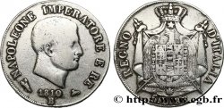 ITALIA - REINO DE ITALIA - NAPOLEóNE I 5 lire 1810 Bologne
