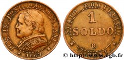 VATIKANSTAAT UND KIRCHENSTAAT 1 Soldo an XXI buste large 1867 Rome