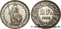 SCHWEIZ 2 Francs Helvetia 1928 Berne - B