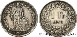 SVIZZERA  1 Franc Helvetia 1943 Berne