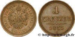 AUSTRIA 1 Kreuzer aigle bicéphale 1851 Vienne