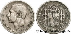 SPAIN 1 Peseta Alphonse XII 1883 