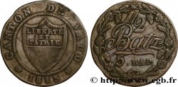 SWITZERLAND - CANTON OF VAUD 1/2 Batzen 1813 