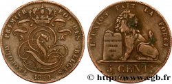 BELGIQUE 5 Centimes Léopold Ier 1850  TB+ 