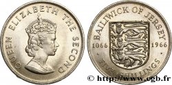 ISLA DE JERSEY 5 Shilling Elisabeth II / armes du Baillage de Jersey 1966 
