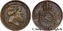 BRAZIL 20 Réis Empereur Pierre II 1869 